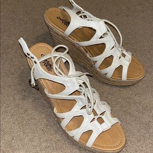 Charlotte Russe white sandals